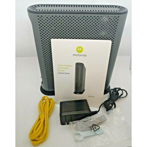 Motorola MG7315 Cable Modem plus Router, 8x4 343 Mbps + N450 Wi-Fi, DOCSIS 3.0 - Picture 2 of 7